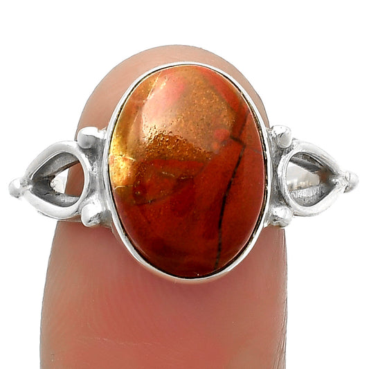 Natural Red Moss Agate Ring size-9 R-1224 SDR162254