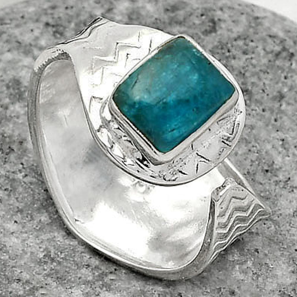 Natural Blue Apatite - Madagascar Ring size-8.5 R-1381 SDR162367