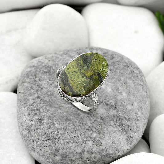 Dragon Blood Stone - South Africa Ring size-8 R-1191 SDR162408