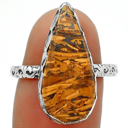 Coquina Fossil Jasper - India Ring size-8.5 R-1191 SDR162456
