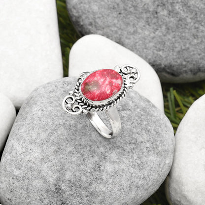 Natural Pink Thulite - Norway Ring size-8.5 R-1500 SDR163139