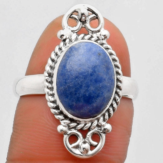Natural Dumortierite Quartz Ring size-8 R-1500 SDR163143
