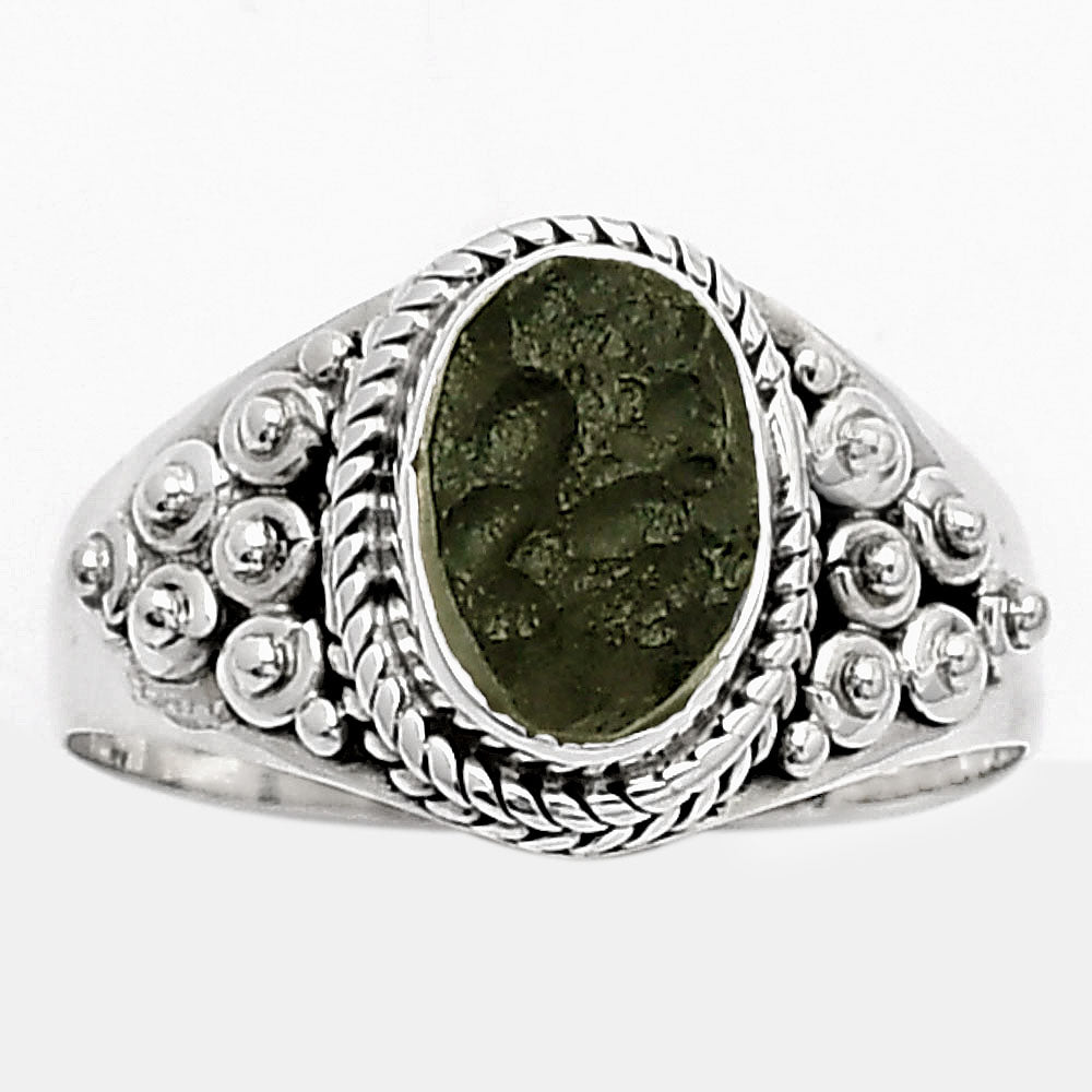 Natural Tektite Rough - Greek Ring size-8 R-1396 SDR163227