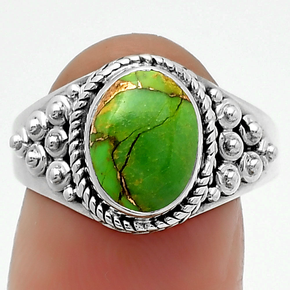 Copper Green Turquoise - Arizona Ring size-8.5 R-1396 SDR163233