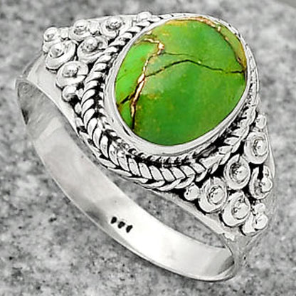 Copper Green Turquoise - Arizona Ring size-8.5 R-1396 SDR163233