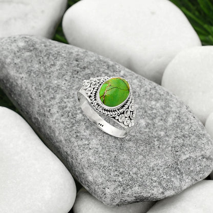 Copper Green Turquoise - Arizona Ring size-8.5 R-1396 SDR163233