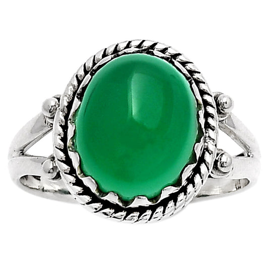 Natural Green Onyx Ring size-9 R-1474 SDR163322