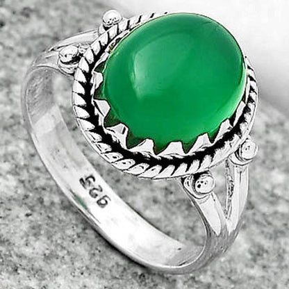 Natural Green Onyx Ring size-8.5 R-1474 SDR163337