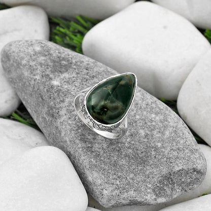 Natural Ocean Jasper - Madagascar Ring size-8 R-1191 SDR163952