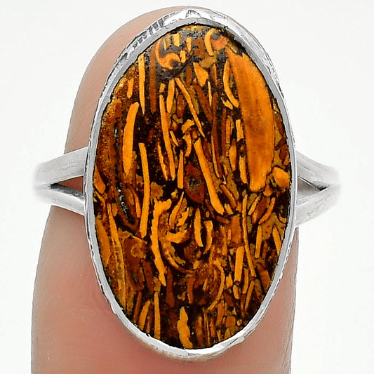 Natural Coquina Fossil Jasper India Ring size-8 R-1191 SDR163993