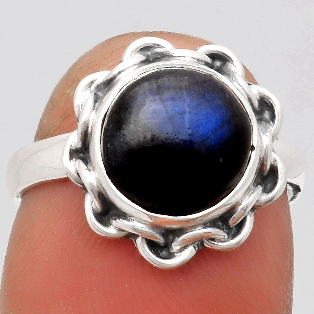 Blue Fire Labradorite - Madagascar Ring size-7 R-1093 SDR164056