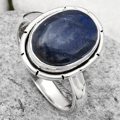 Blue Fire Labradorite - Madagascar Ring size-7 R-1011 SDR164117