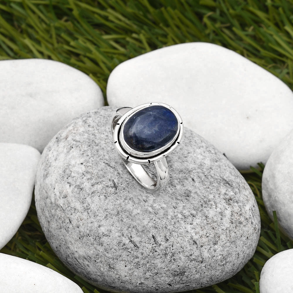 Blue Fire Labradorite - Madagascar Ring size-7 R-1011 SDR164117