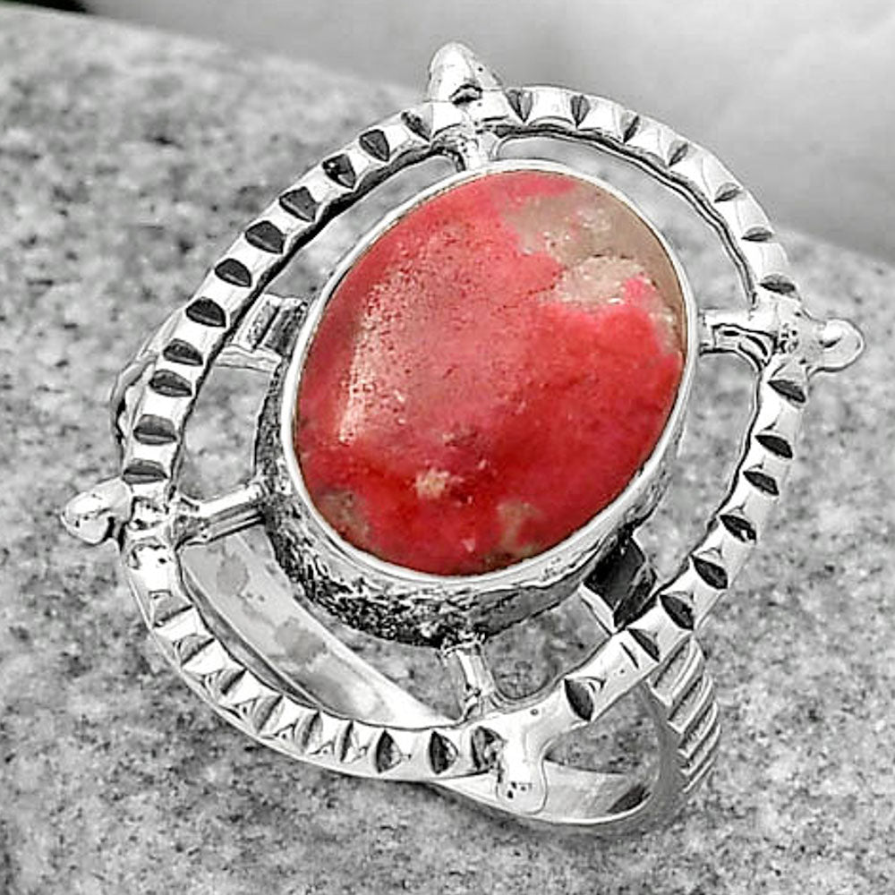 Natural Pink Thulite - Norway Ring size-7.5 R-1548 SDR164293