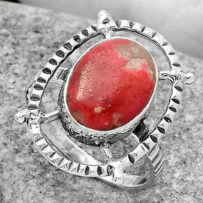 Natural Pink Thulite - Norway Ring size-7.5 R-1548 SDR164293