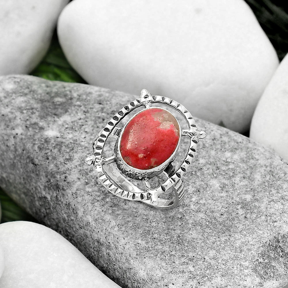 Natural Pink Thulite - Norway Ring size-7.5 R-1548 SDR164293