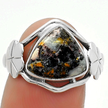 Natural Indian Blanket Jasper Ring size-7.5 R-1497 SDR164454