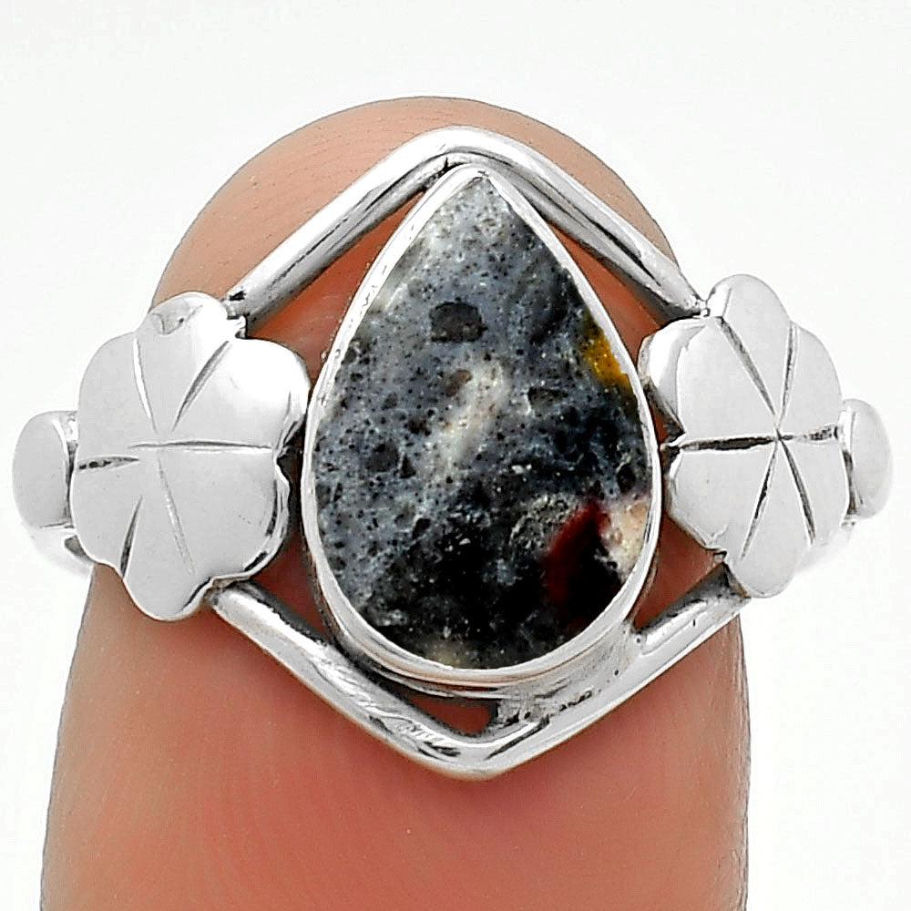 Natural Indian Blanket Jasper Ring size-8.5 R-1497 SDR164462