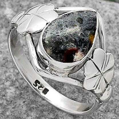 Natural Indian Blanket Jasper Ring size-8.5 R-1497 SDR164462