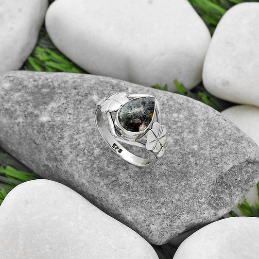 Natural Indian Blanket Jasper Ring size-8.5 R-1497 SDR164462