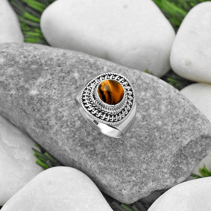 Natural Tiger Eye - Africa Ring size-8 R-1279 SDR164520