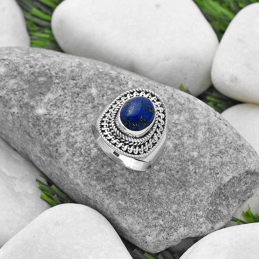 Natural Lapis - Afghanistan Ring size-7.5 R-1279 SDR164522