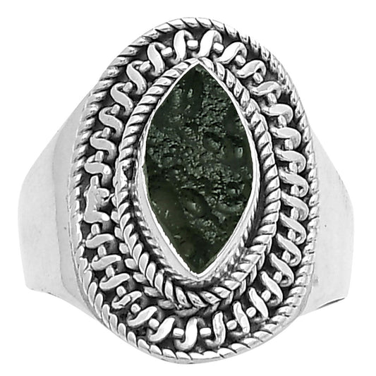 Natural Tektite Rough - Greek Ring size-8 R-1279 SDR164530