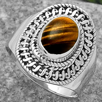 Natural Tiger Eye - Africa Ring size-7.5 R-1279 SDR164532