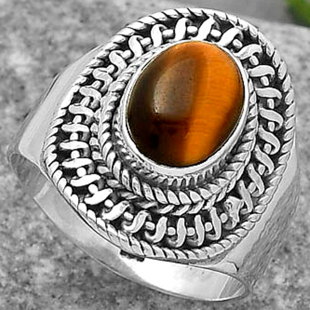 Natural Tiger Eye - Africa Ring size-7 R-1279 SDR164545
