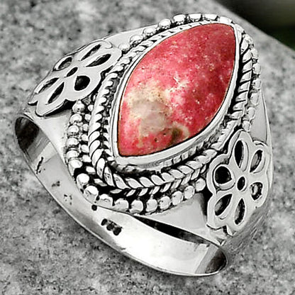 Natural Pink Thulite - Norway Ring size-8 R-1541 SDR164703