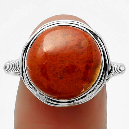 Natural Red Moss Agate Ring size-8 R-1415 SDR164730