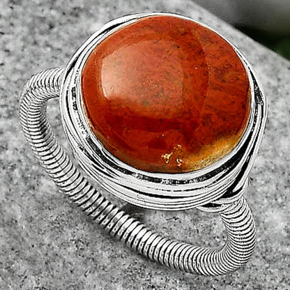 Natural Red Moss Agate Ring size-8 R-1415 SDR164730