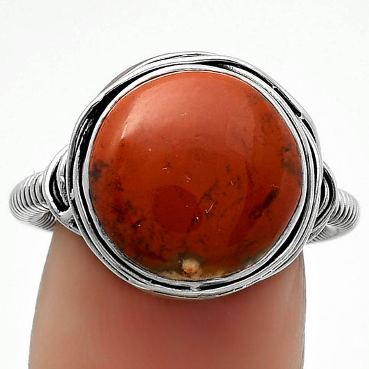 Natural Red Moss Agate Ring size-7 R-1415 SDR164752
