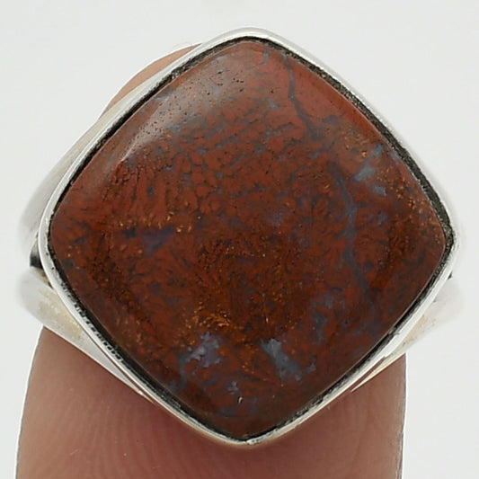 Natural Red Moss Agate Ring size-8 R-1002 SDR165046