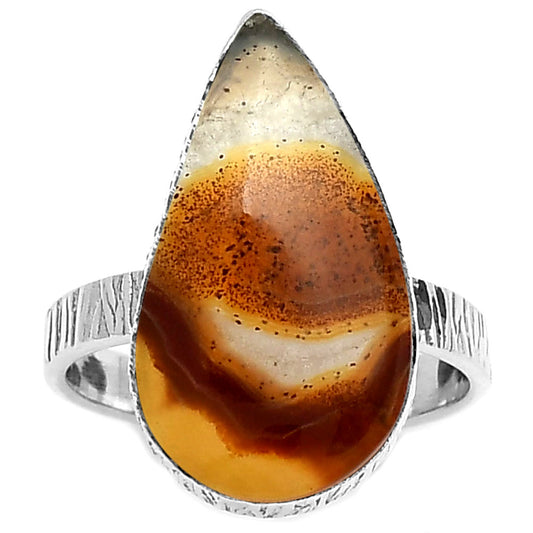 Natural Tube Agate - Turkish Ring size-7 R-1191 SDR165082