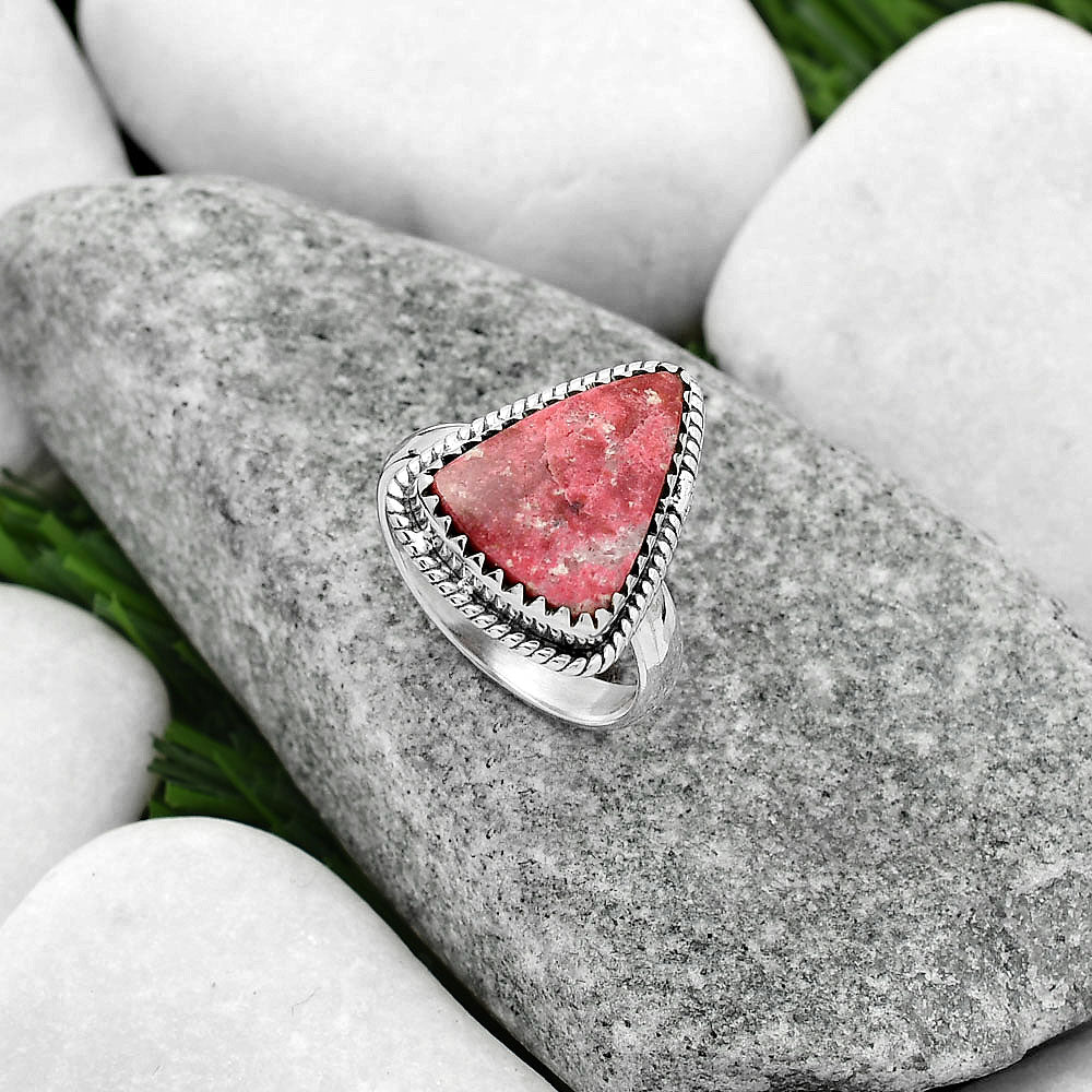Natural Pink Thulite - Norway Ring size-7.5 R-1474 SDR165127