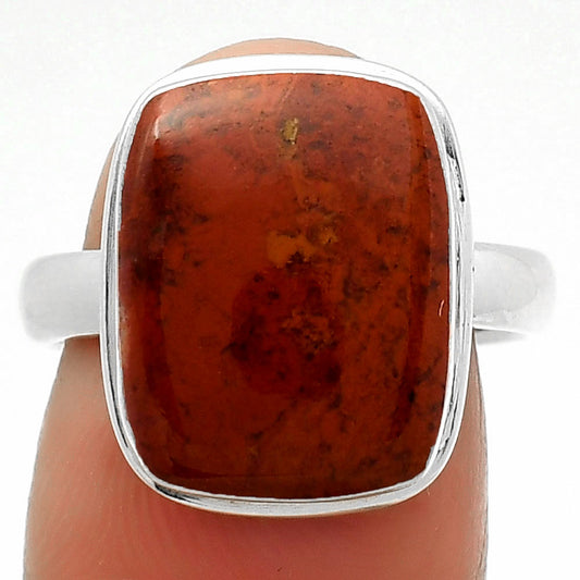 Natural Red Moss Agate Ring size-7.5 R-1156 SDR165235