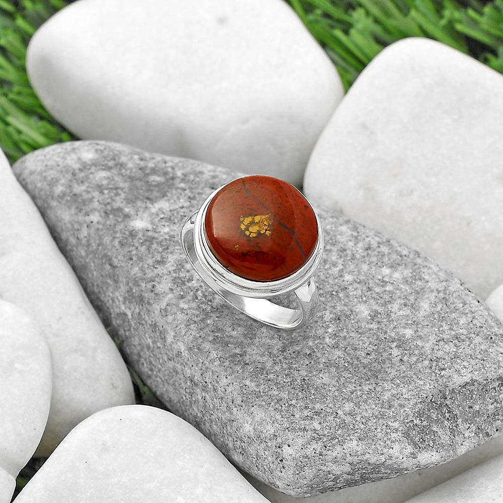 Natural Red Moss Agate Ring size-8 R-1156 SDR165241