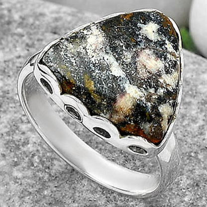 Natural Indian Blanket Jasper Ring size-8.5 R-1428 SDR165326