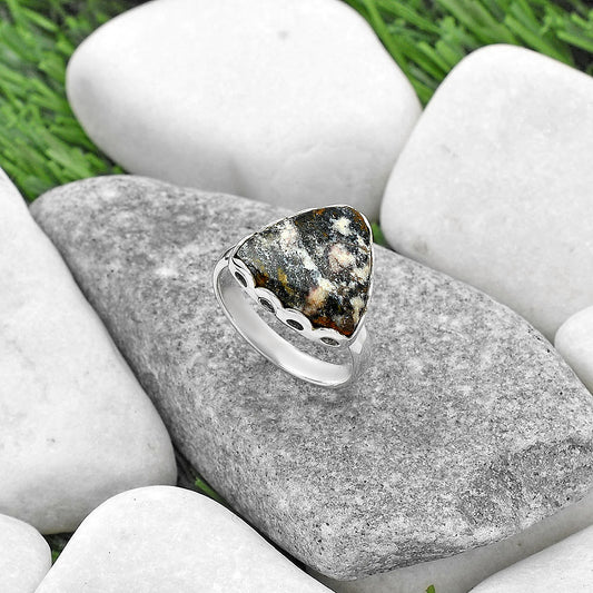 Natural Indian Blanket Jasper Ring size-8.5 R-1428 SDR165326