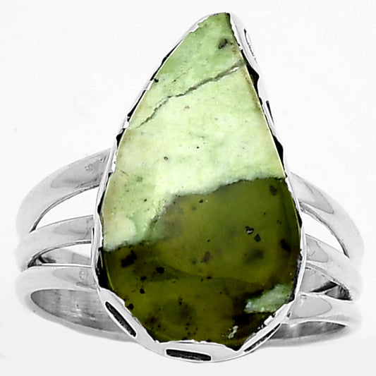Natural Chrome Chalcedony Ring size-7 R-1428 SDR165335