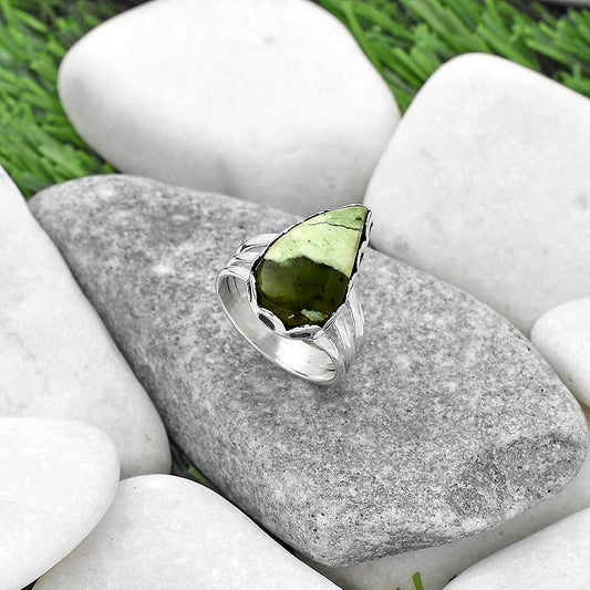 Natural Chrome Chalcedony Ring size-7 R-1428 SDR165335