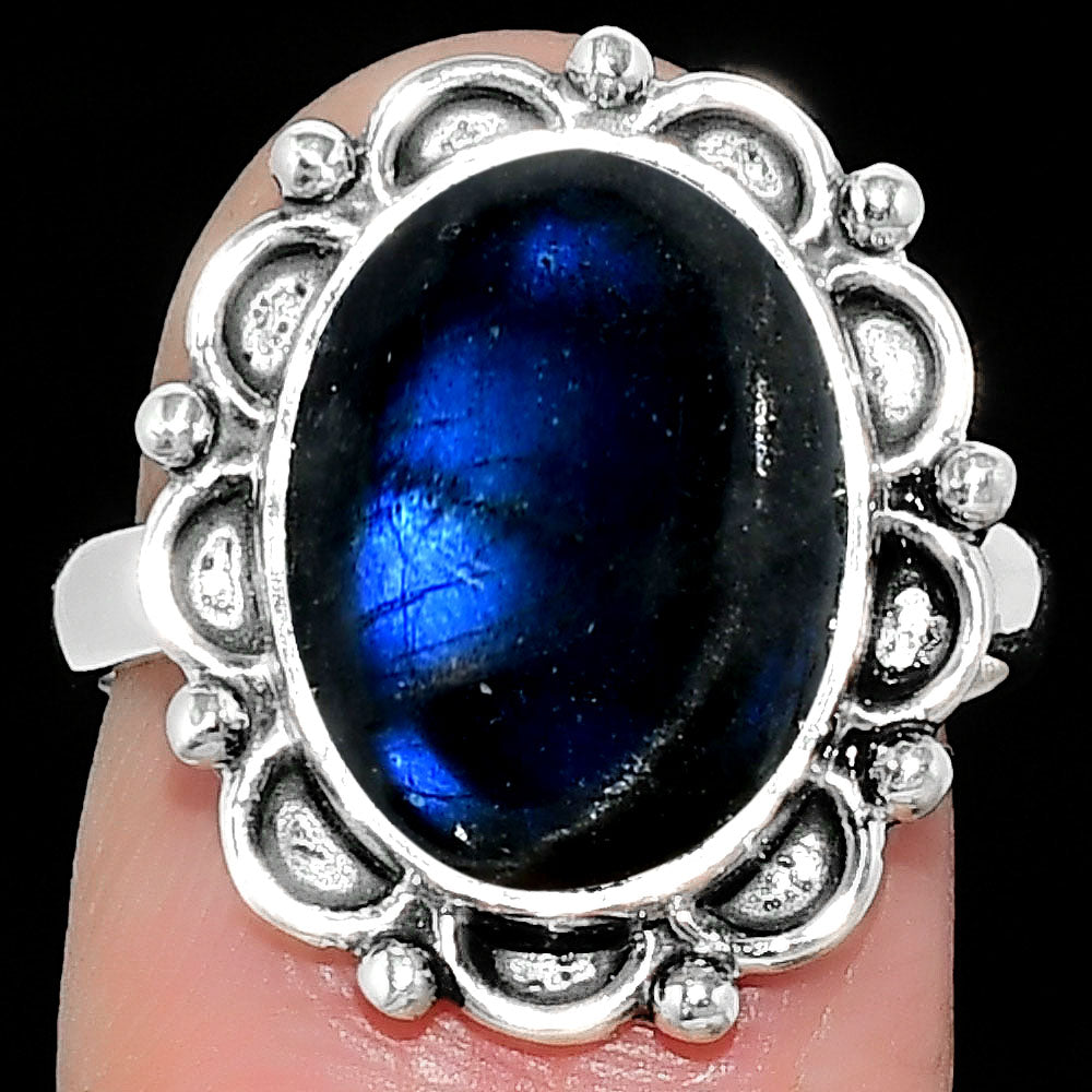 Blue Fire Labradorite - Madagascar Ring size-7.5 R-1092 SDR165554