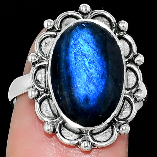 Blue Fire Labradorite - Madagascar Ring size-8.5 R-1092 SDR165555