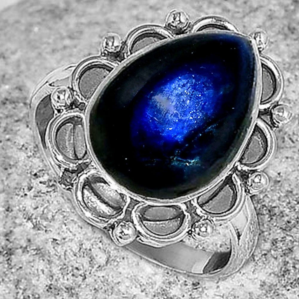 Blue Fire Labradorite - Madagascar Ring size-7.5 R-1092 SDR165594