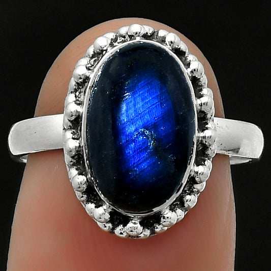 Blue Fire Labradorite - Madagascar Ring size-7.5 R-1096 SDR166028