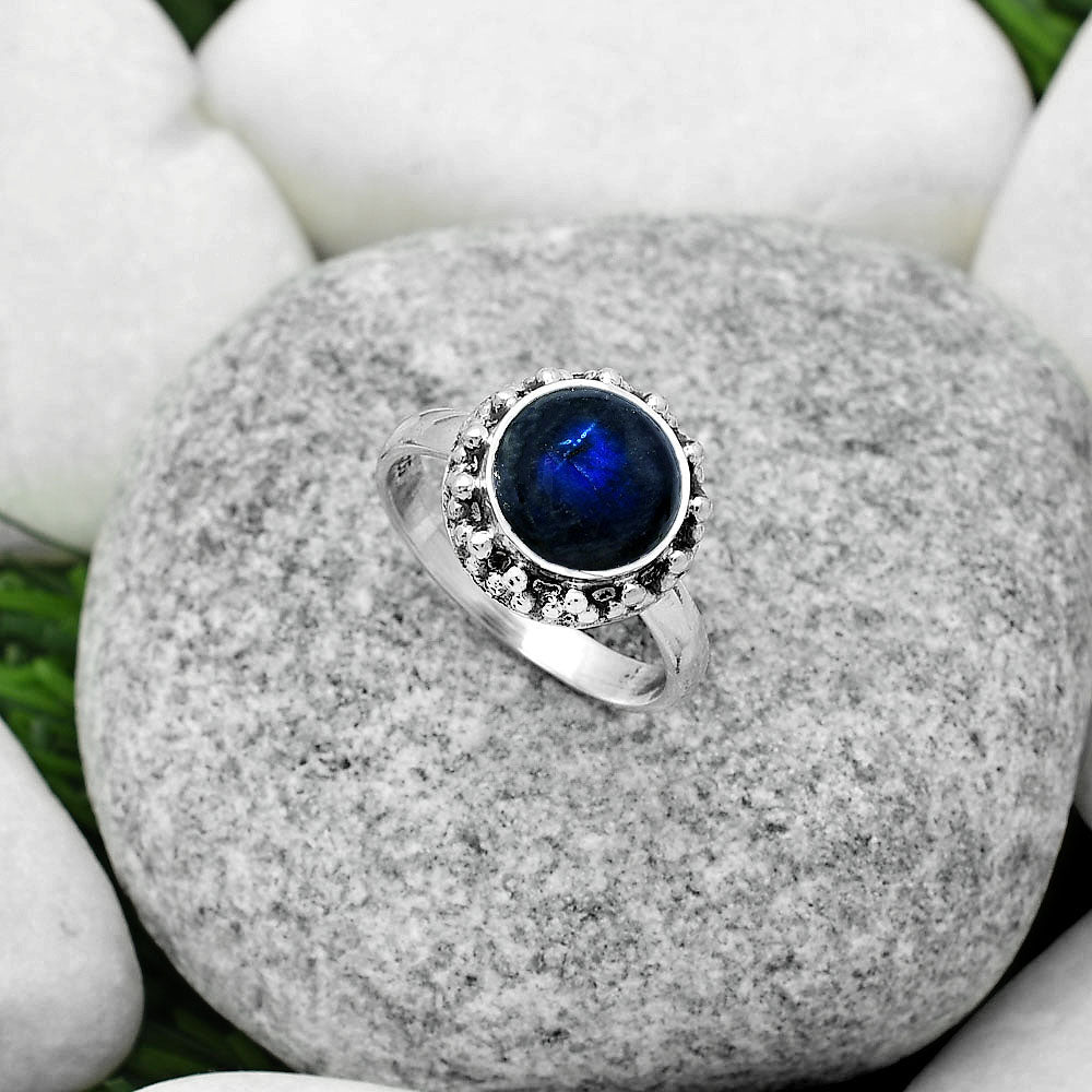 Blue Fire Labradorite - Madagascar Ring size-7 R-1096 SDR166033