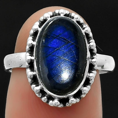 Blue Fire Labradorite - Madagascar Ring size-7.5 R-1096 SDR166082
