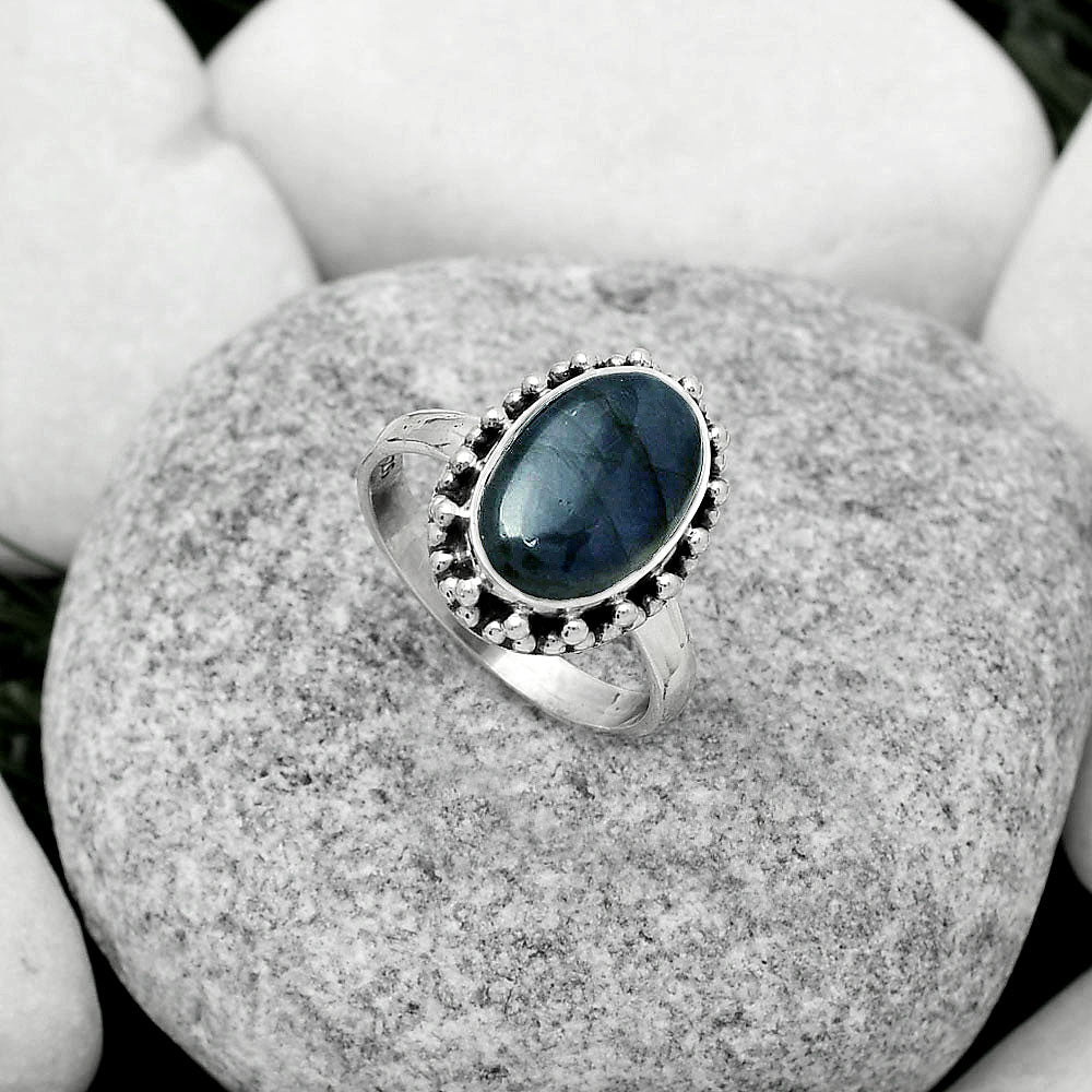 Blue Fire Labradorite - Madagascar Ring size-7.5 R-1096 SDR166082