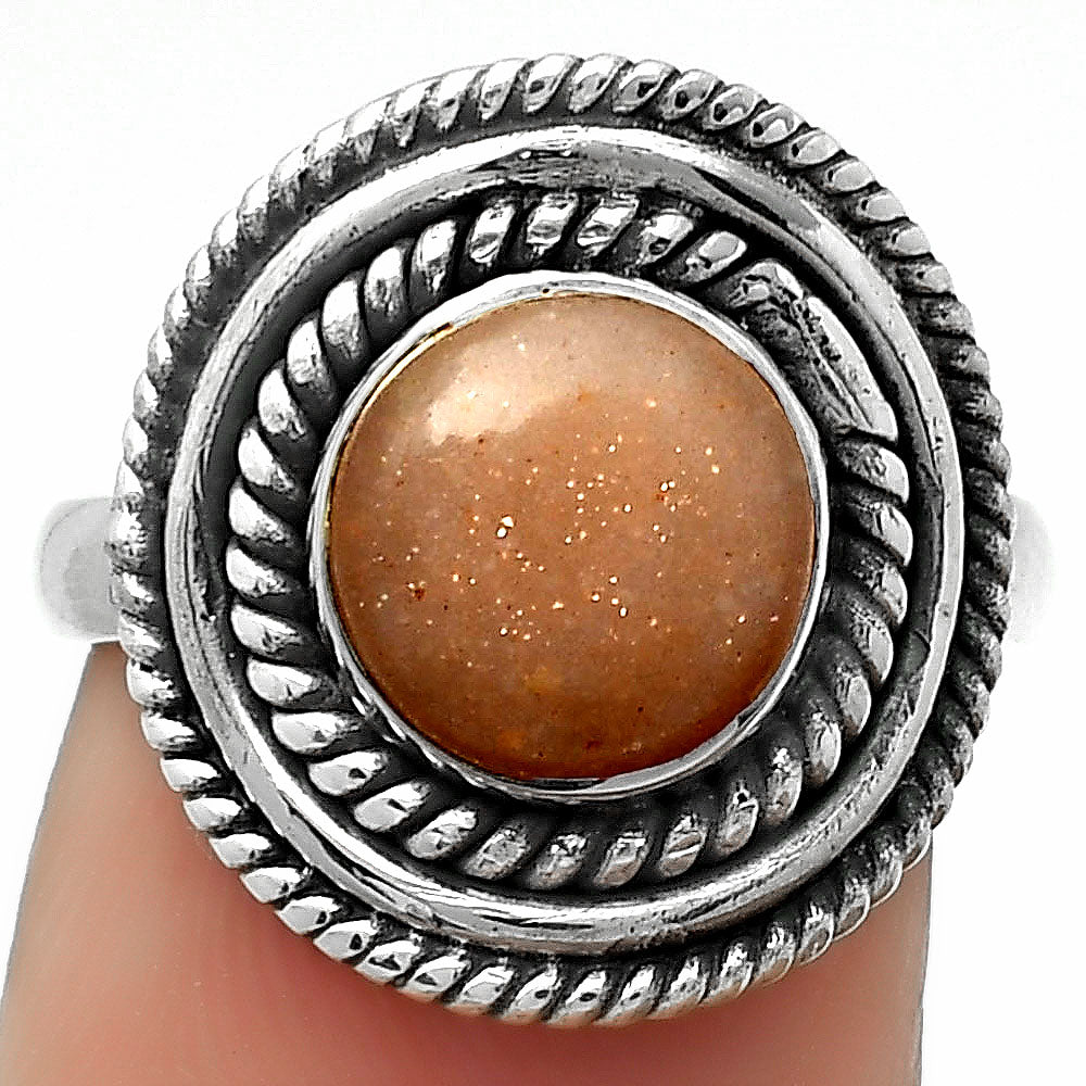 Natural Sunstone - Namibia Ring size-7 R-1097 SDR166187